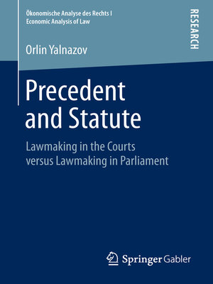 cover image of Precedent and Statute